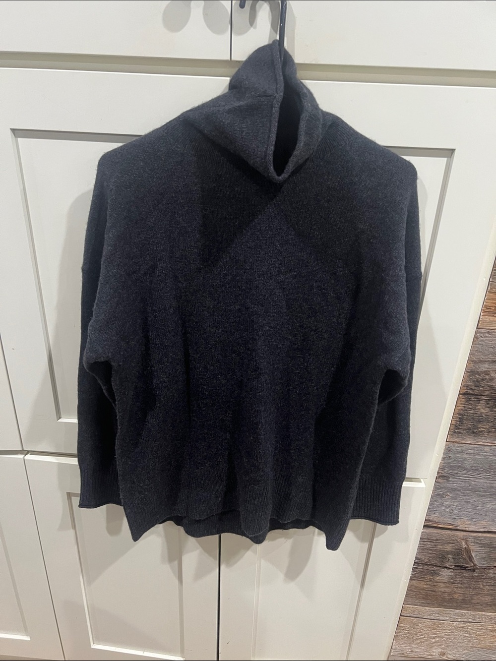 Toast Roll Neck Wool Cashmere Sweater Charcoal Size M